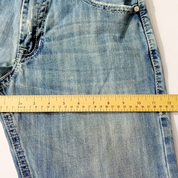 ROCK & ROLL Cowboy Jeans Mens Tuf Cooper Competition Distressed Whiskers 30x36 - Picture 15 of 16